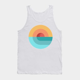 ocean sunset wave Tank Top